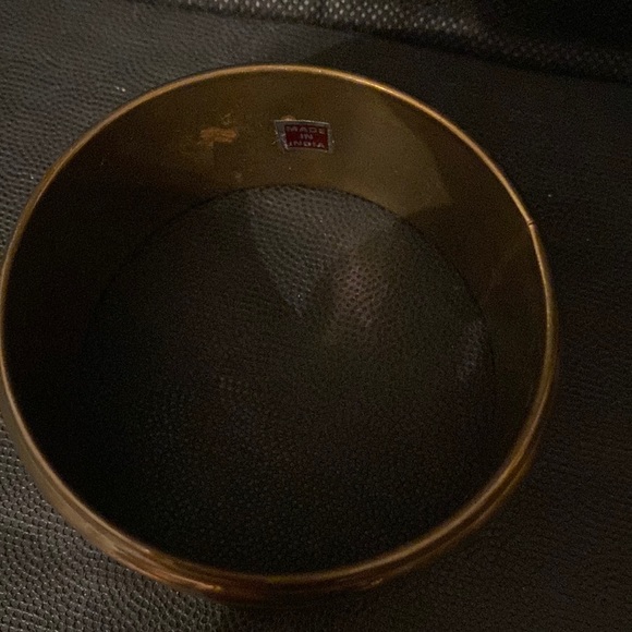 Vintage from India solid 3 shades of Brass Bracelet 1980s - Picture 6 of 7